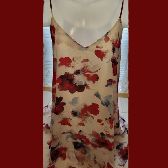 🍑 Peach Love California  short floral sun dress size med - Picture 2 of 5